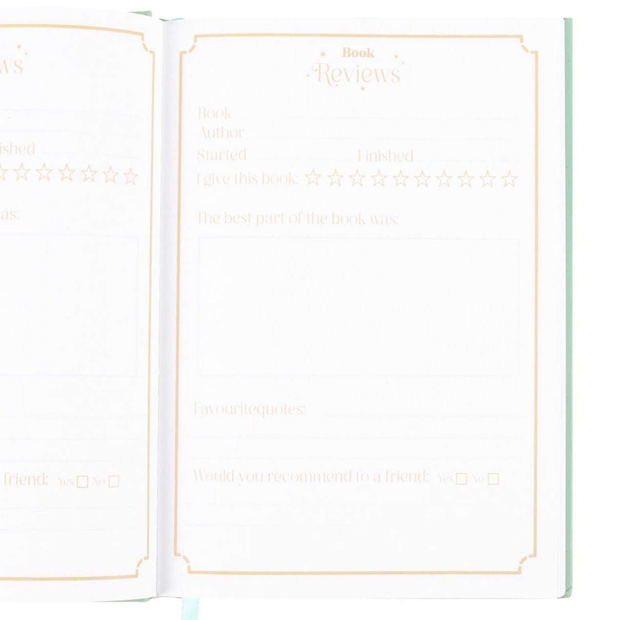 Green Reading Journal A5 Notebook