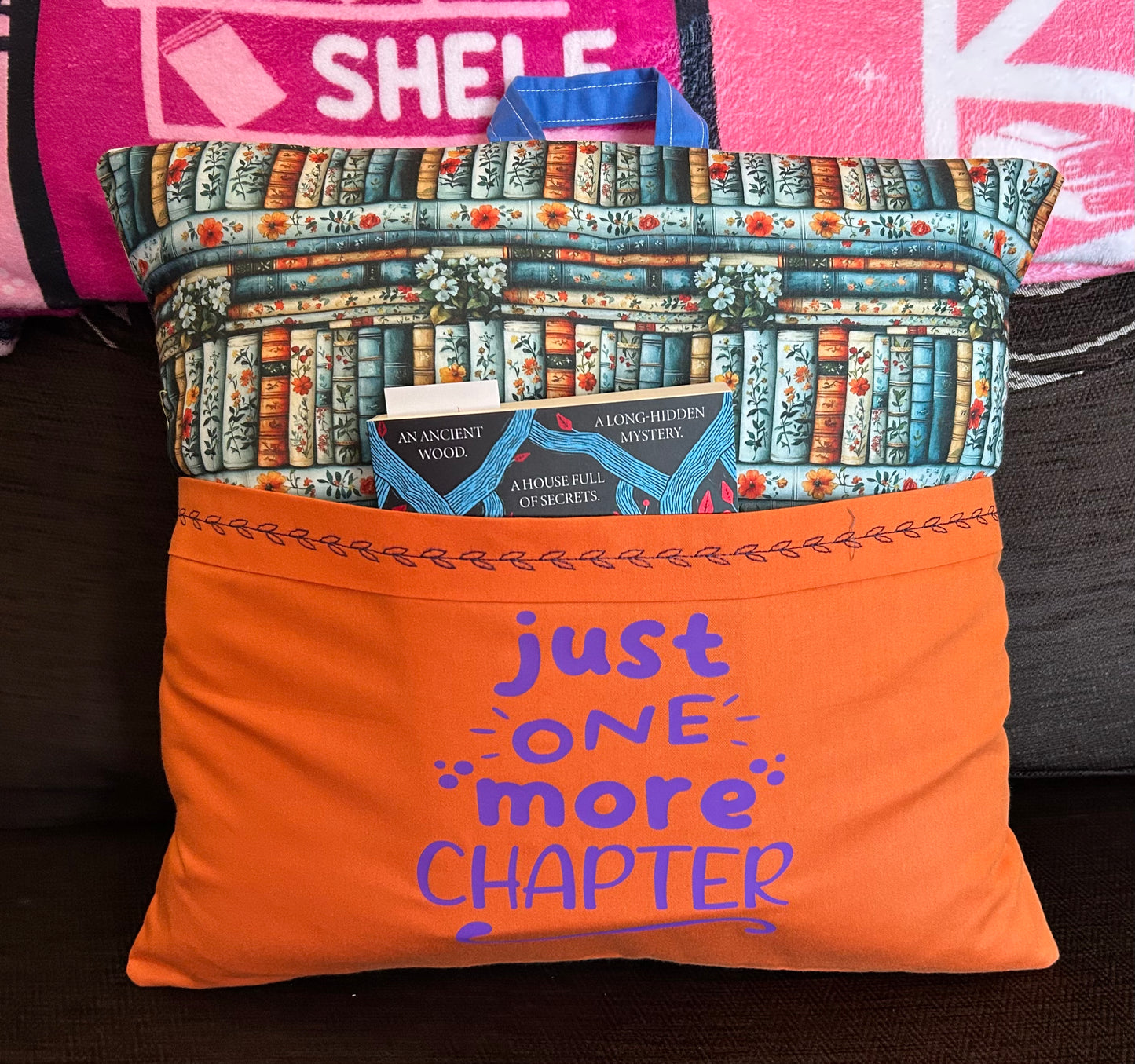 Handmade Reading Pillow - Books