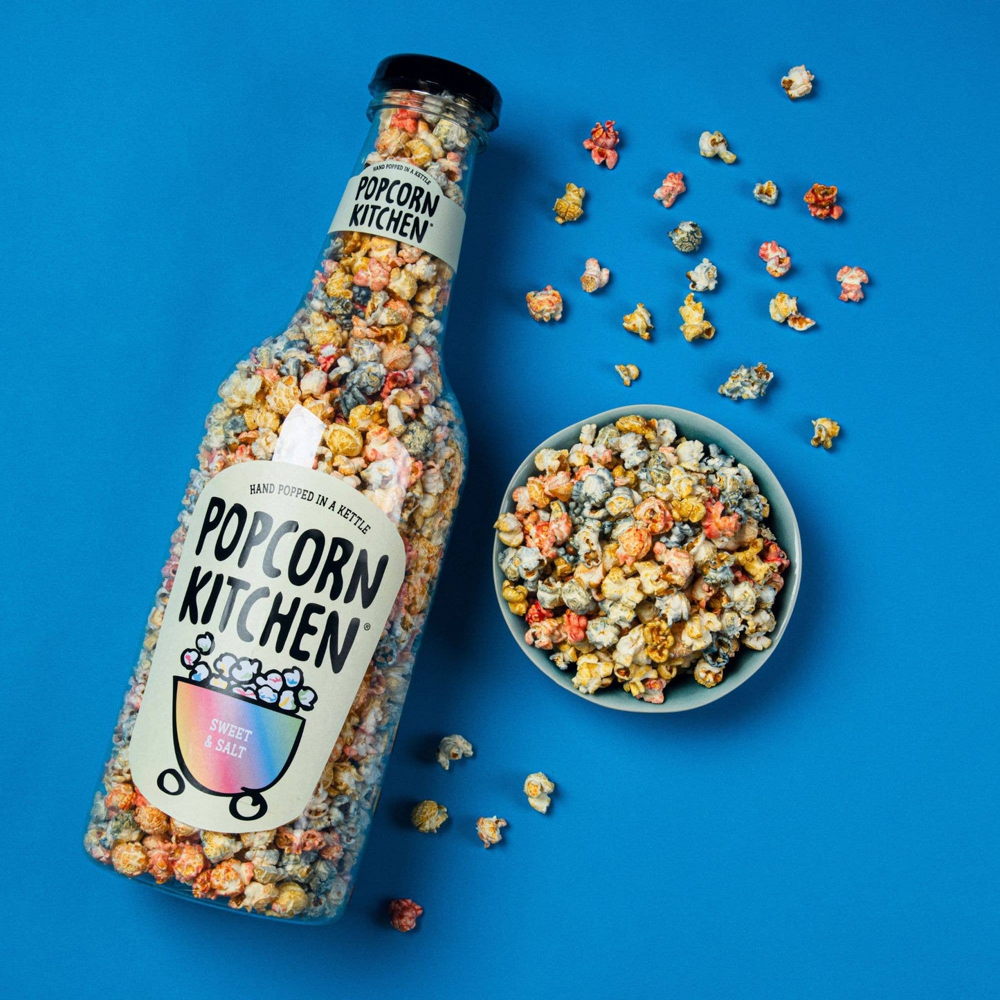 Giant 'Moneybox' Popcorn Bottle, Rainbow Sweet & Salt 550g