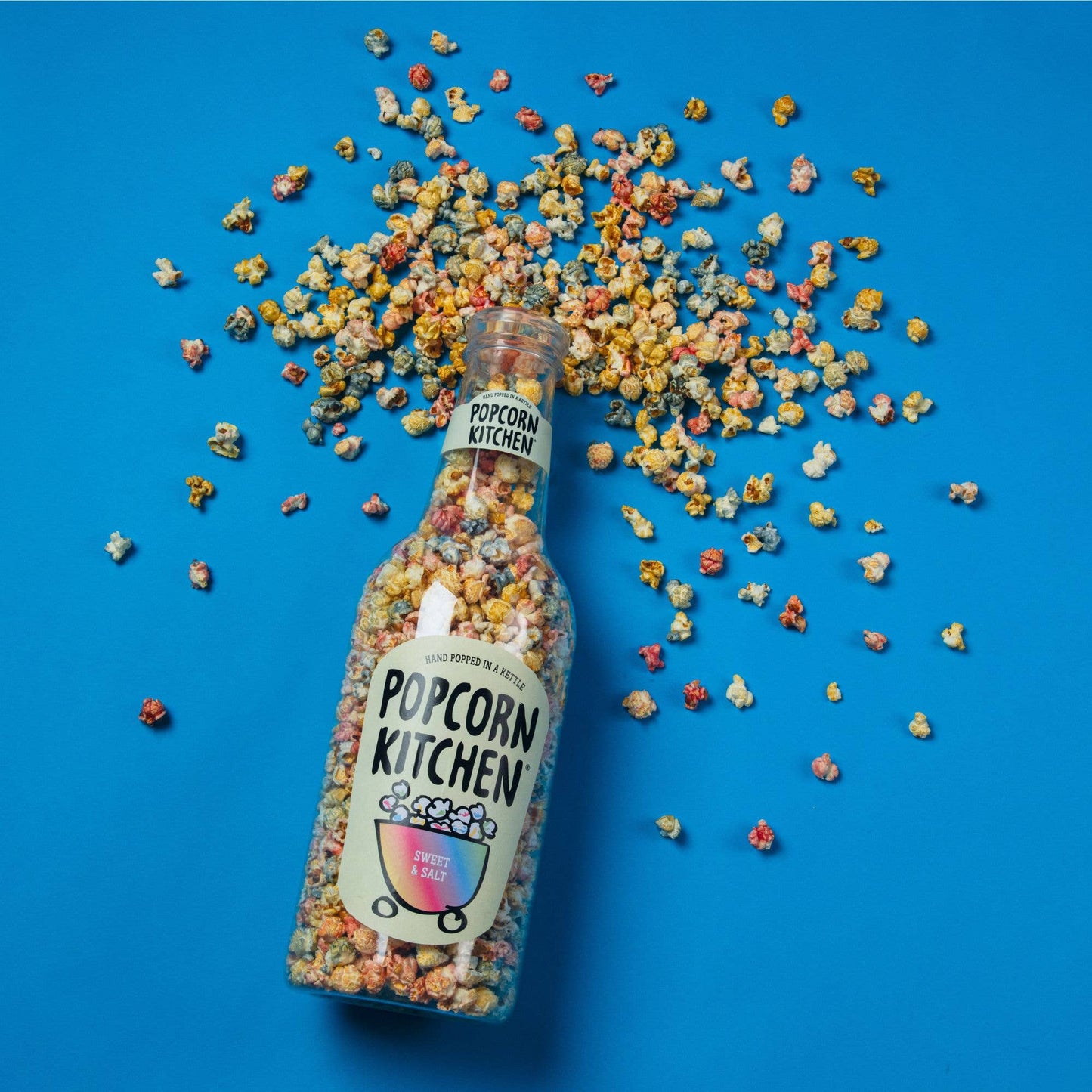 Giant 'Moneybox' Popcorn Bottle, Rainbow Sweet & Salt 550g