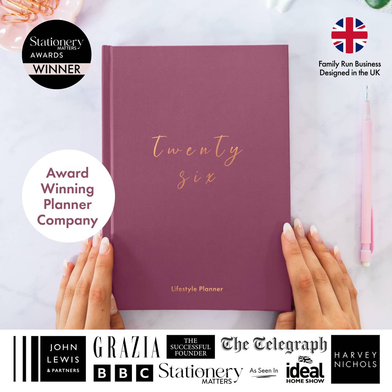 2026 Productivity & Lifestyle Planner - Mauve