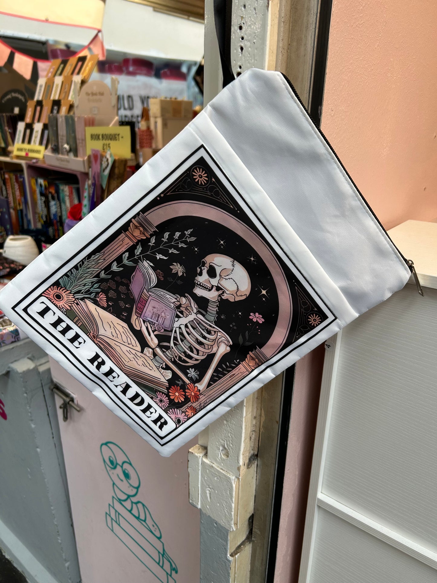 The Reader (white background) Book Pouch
