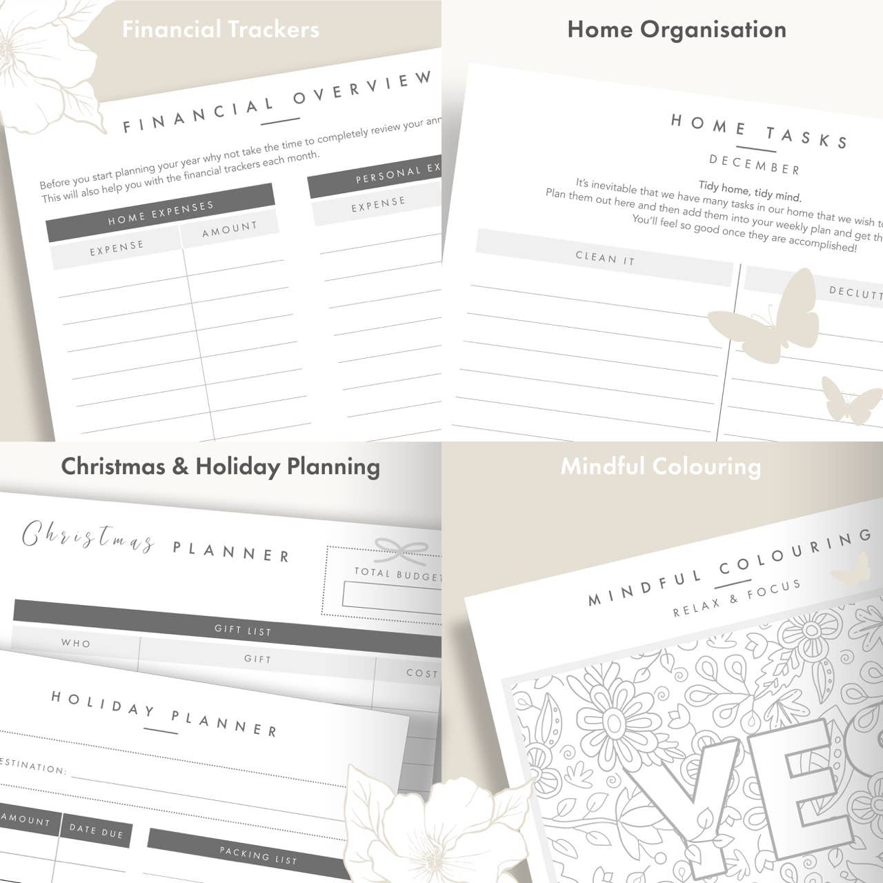 2026 Productivity & Lifestyle Planner - Stone