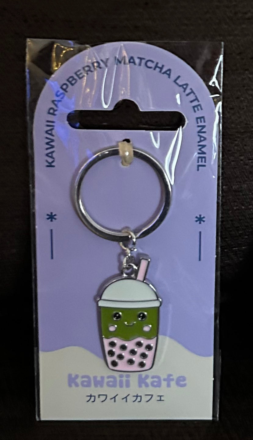 Kawaii Bubble Tea Enamel Keyring