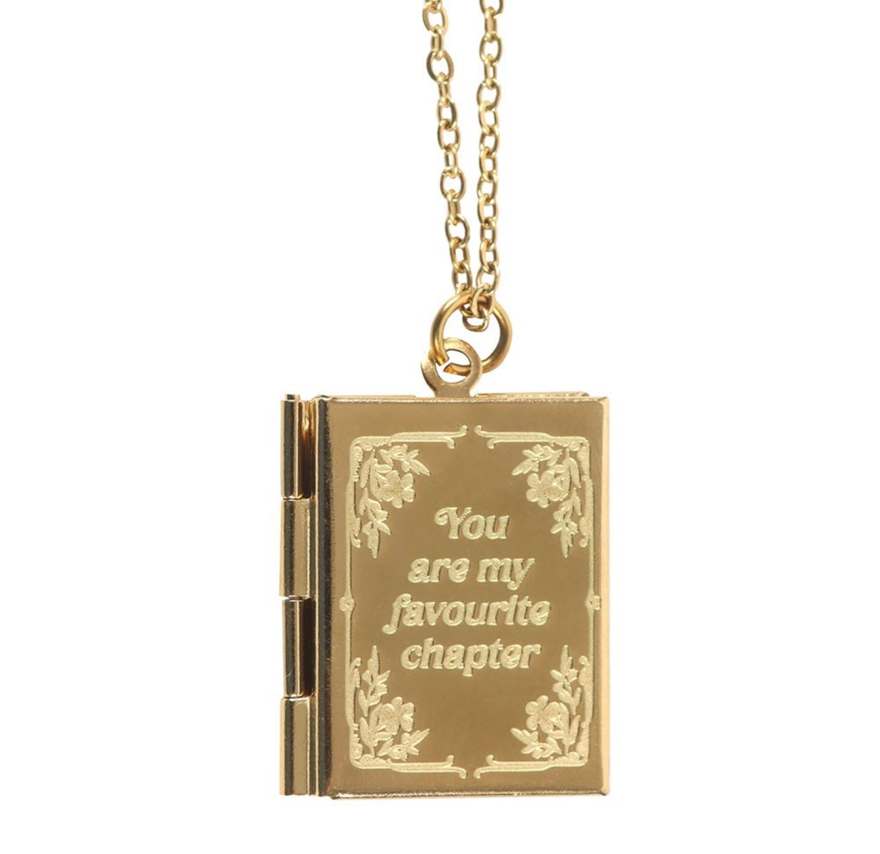 Book Shaped Locket Necklace in Gift Box