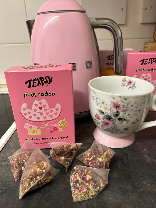 Teapsy Pink Rodeo Caffeine Free Tea - Raspberry, rhubarb and caramel