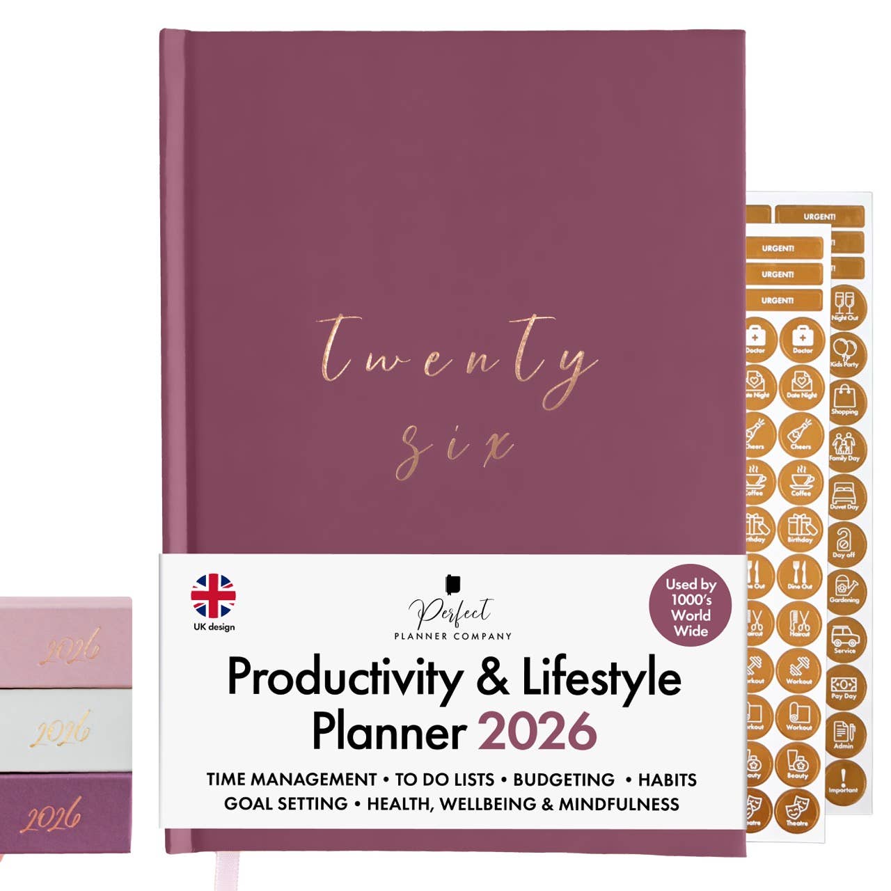2026 Productivity & Lifestyle Planner - Mauve