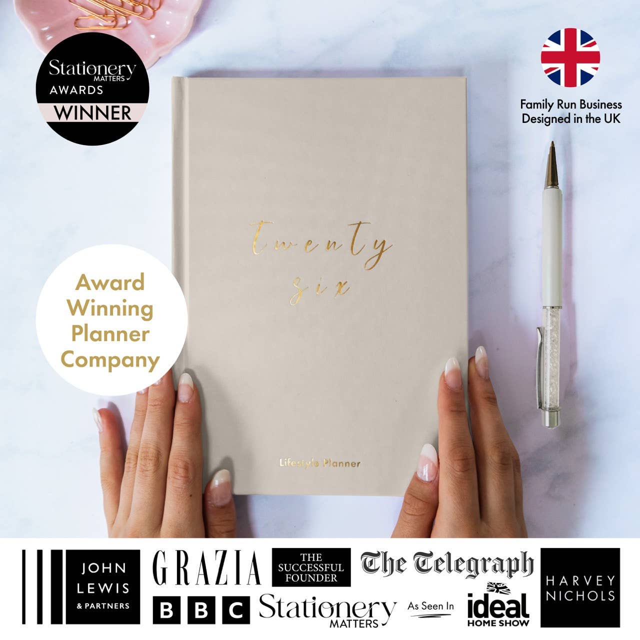 2026 Productivity & Lifestyle Planner - Stone