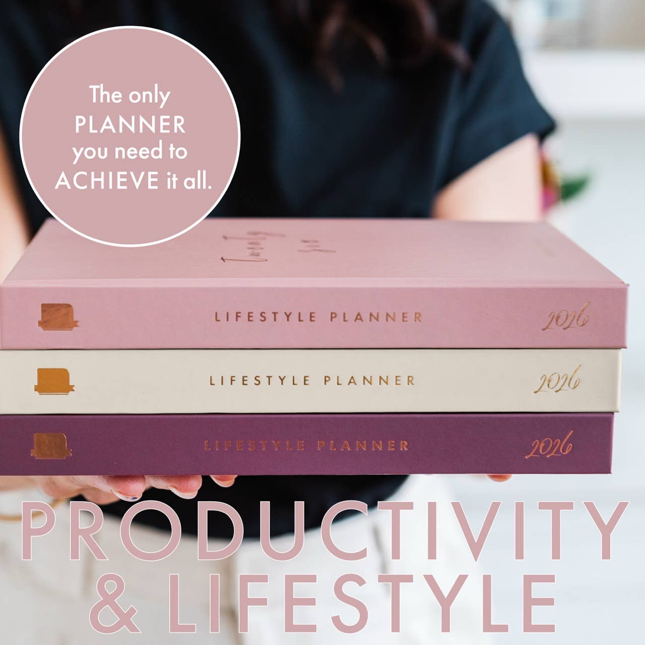 2026 Productivity & Lifestyle Planner - Dusky Pink