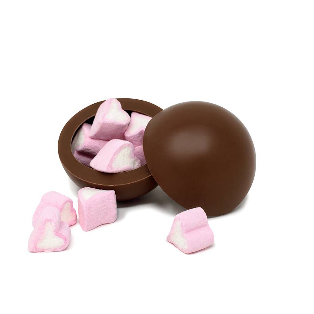 Hot Chocolate Bombe with Heart Marshmallows