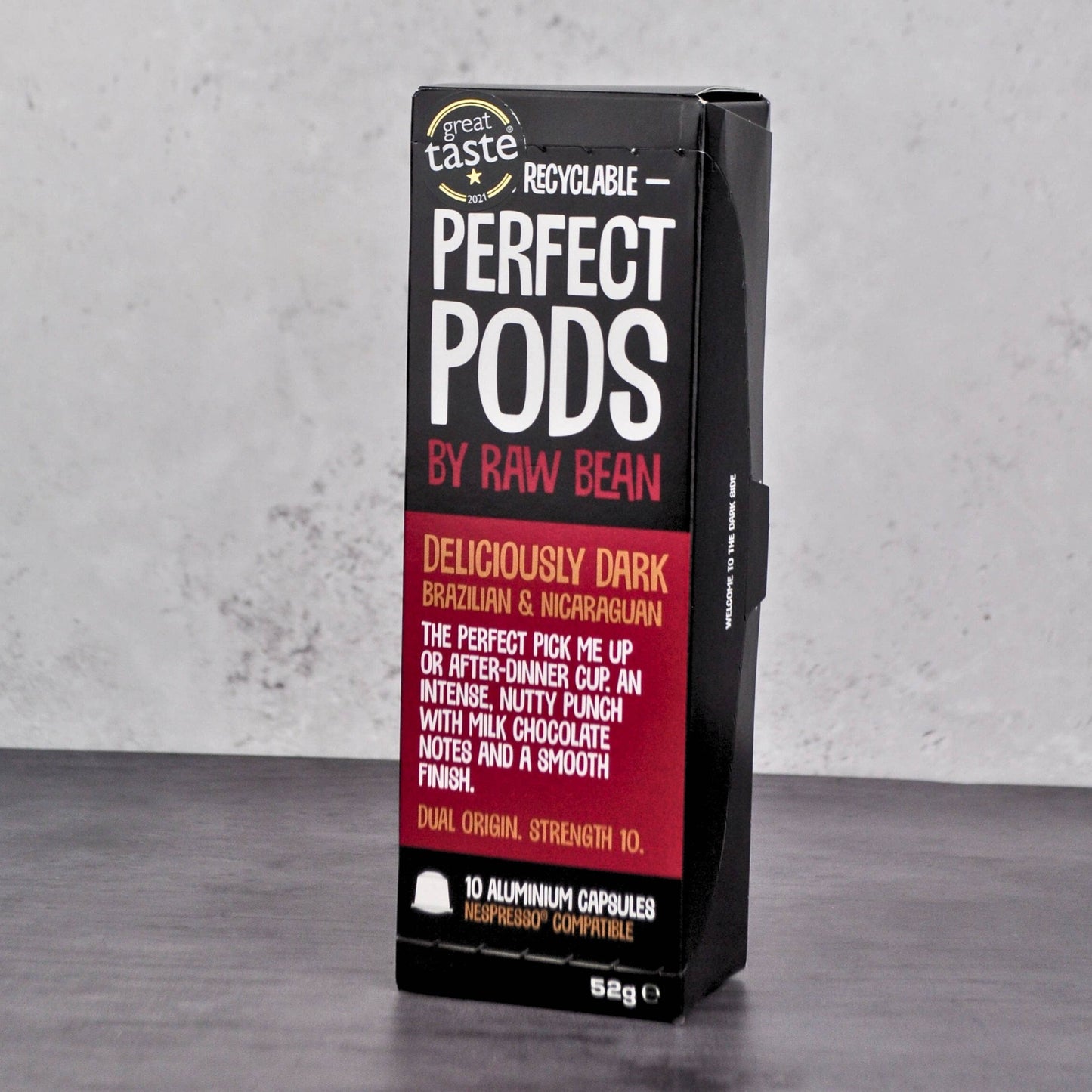 Deliciously Dark Perfect Pods (strength 10) - 100% Aluminium